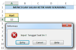 mencegah salah input tanggal hari ini